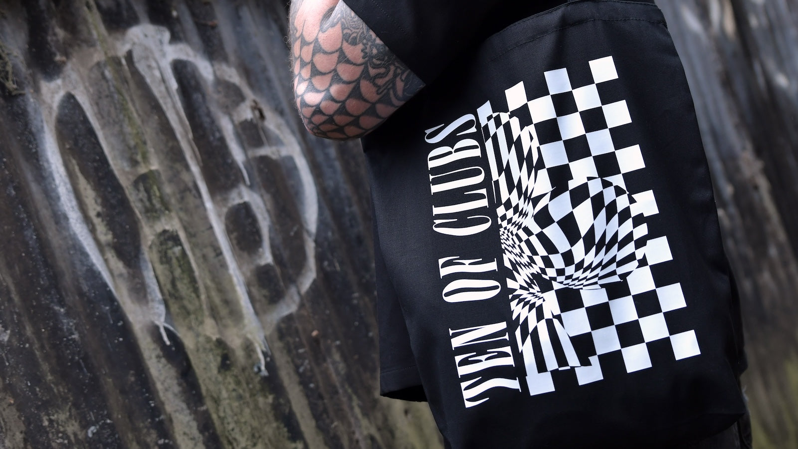 TEN OF CLUBS Wave Tote cotton weave bag