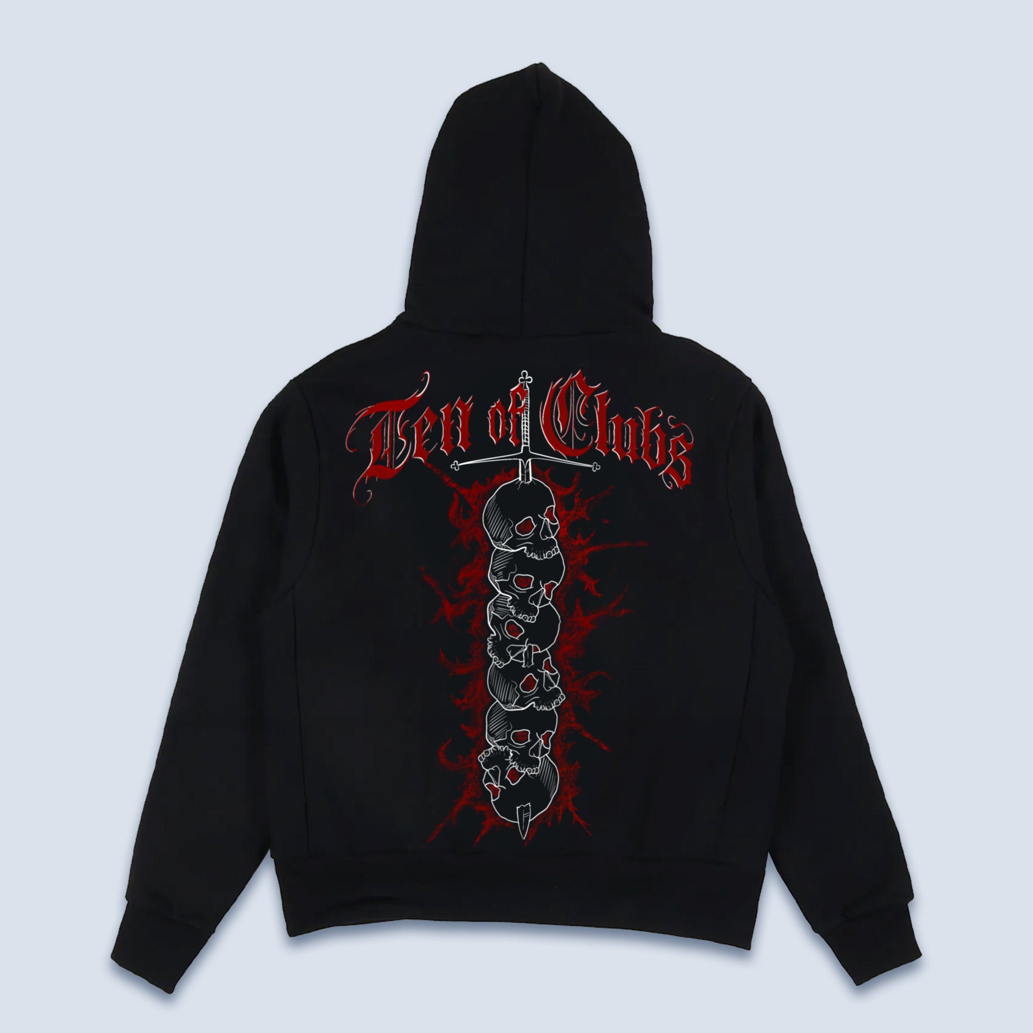 TEN OF CLUBS Claymore Hoodie graphic black alt hoodie