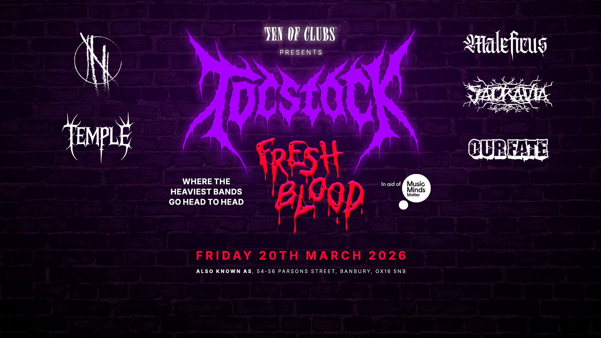 TOCstock Fresh Blood heavy music and metal battle of the bands contest