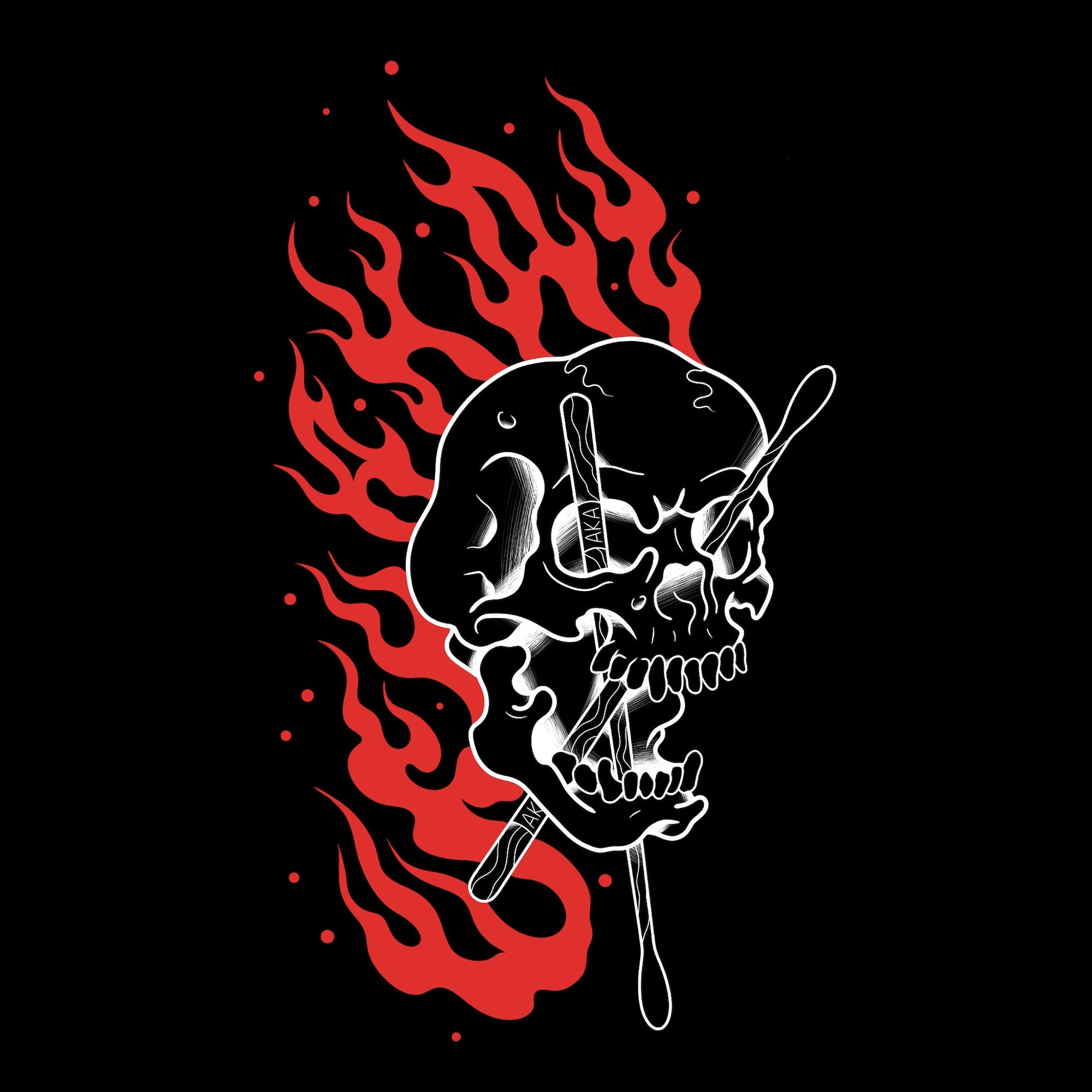 Hellfire Tee skull print graphic tshirt