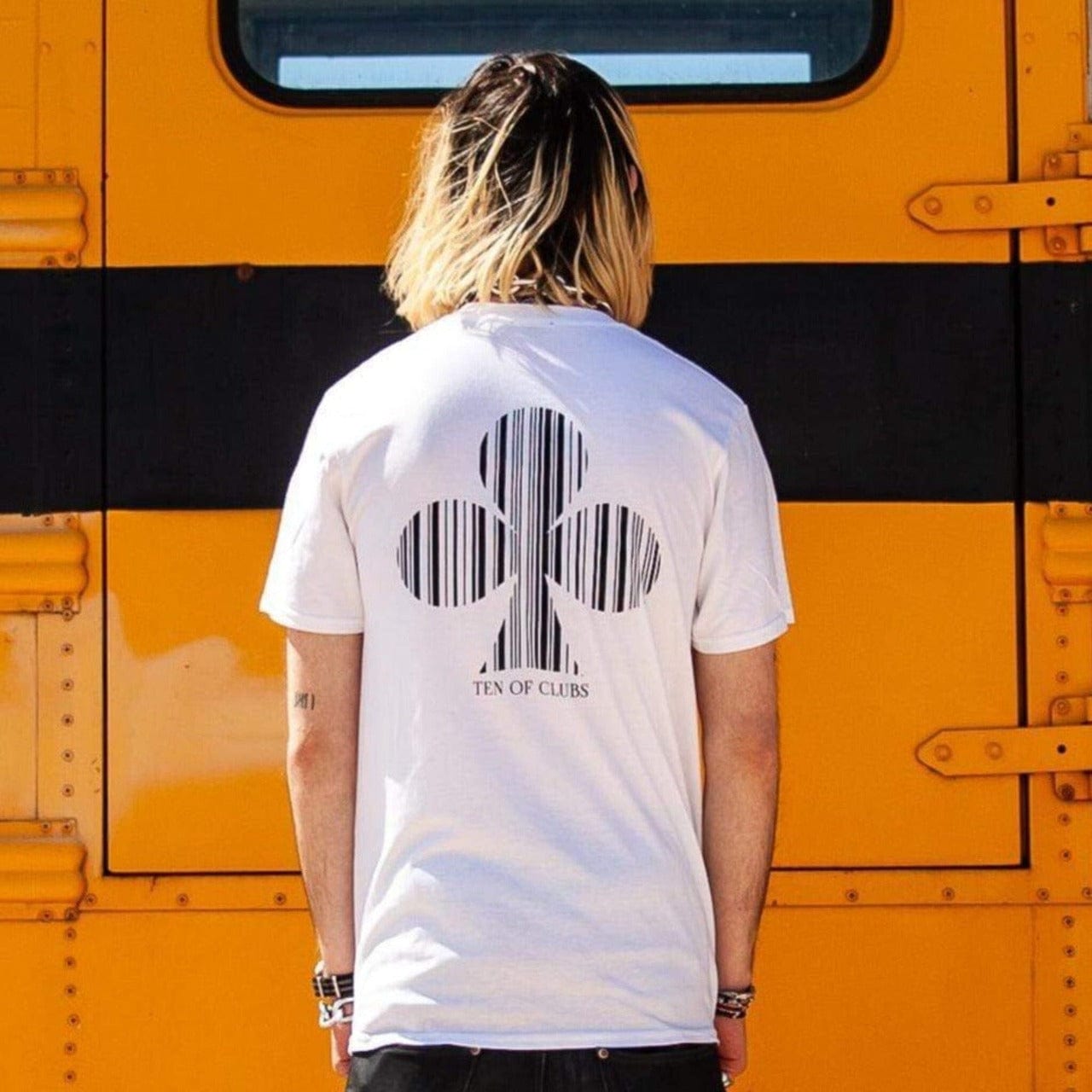 TEN OF CLUBS Barcode Tee graphic t-shirt back print
