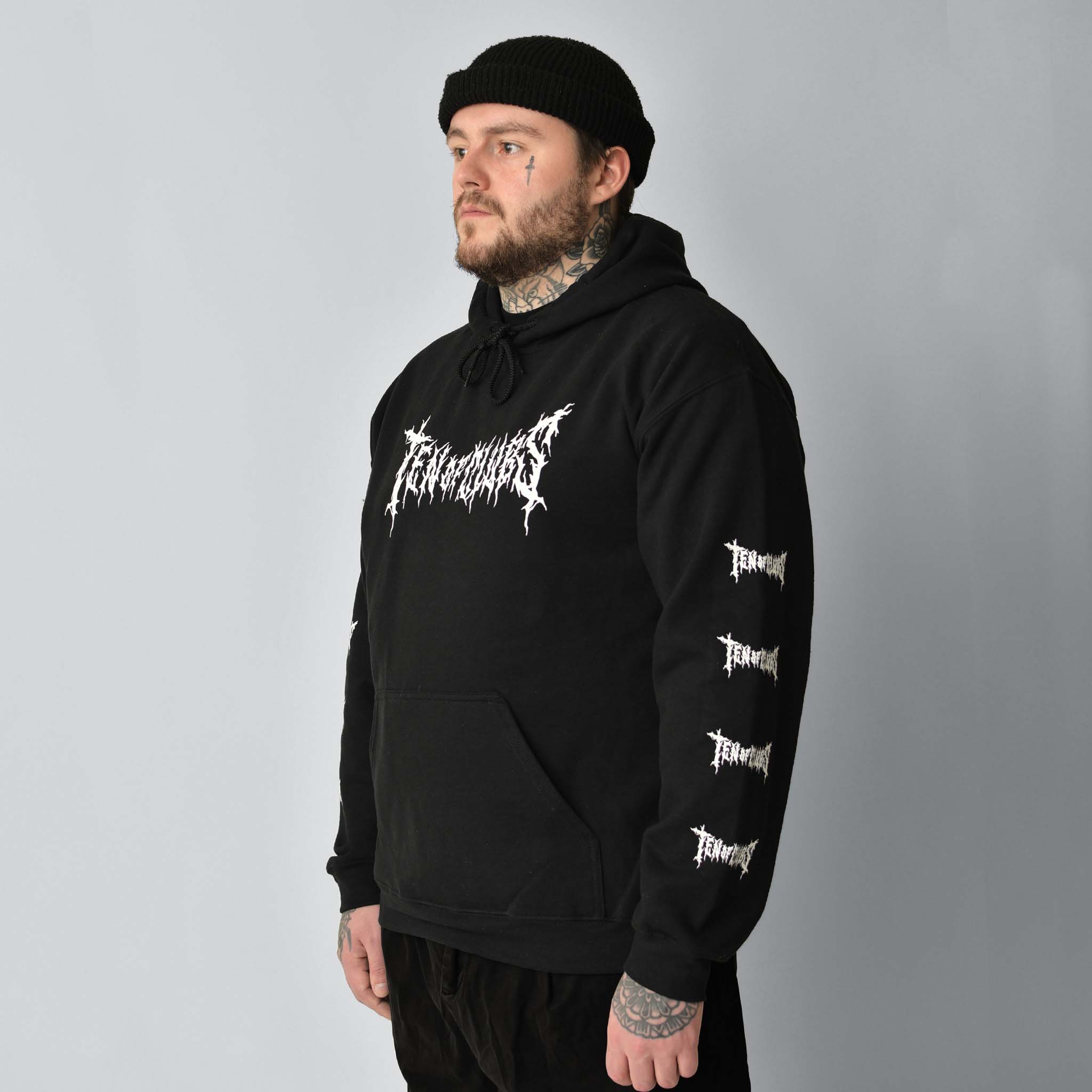 SPIKE HOODIE BLACK Shirts & Tops TEN OF CLUBS