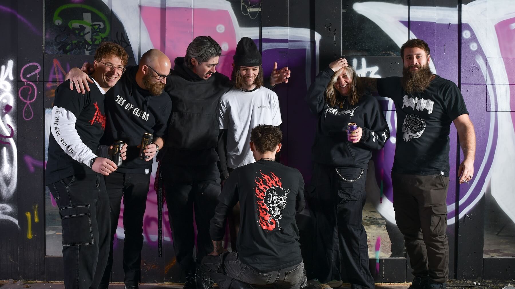 The TEN OF CLUBS Collective goofing off