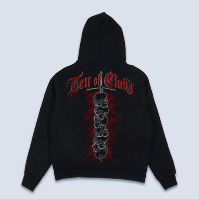 TEN OF CLUBS Claymore Hoodie graphic black alt hoodie