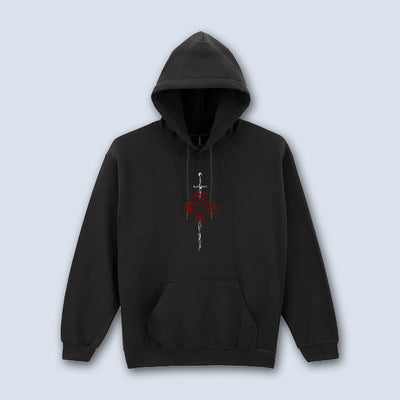 TEN OF CLUBS Claymore Hoodie graphic black alt hoodie