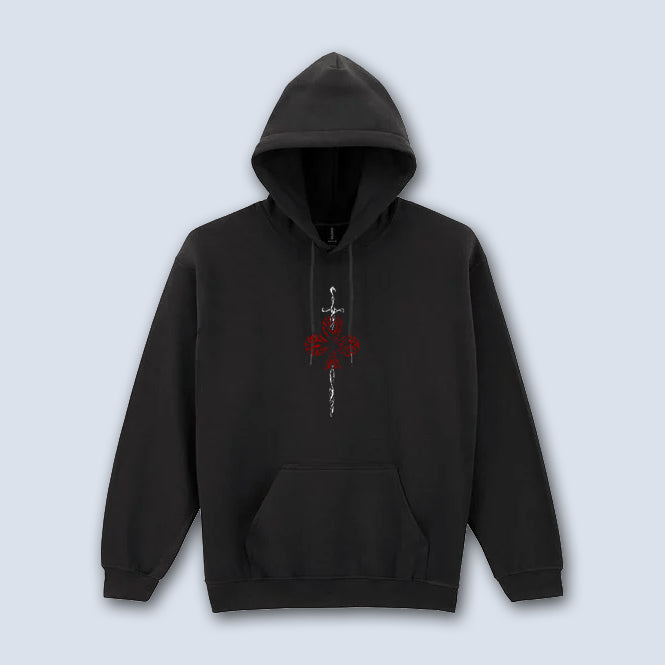 TEN OF CLUBS Claymore Hoodie graphic black alt hoodie