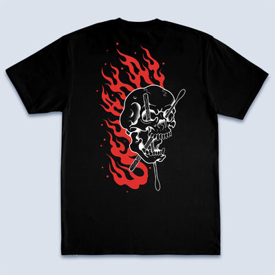 Hellfire Tee skull back print alt graphic t-shirt