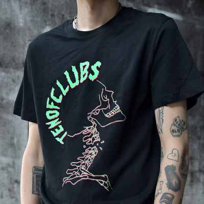 Neckbreaker Tee from TEN OF CLUBS black alt t-shirt chest print