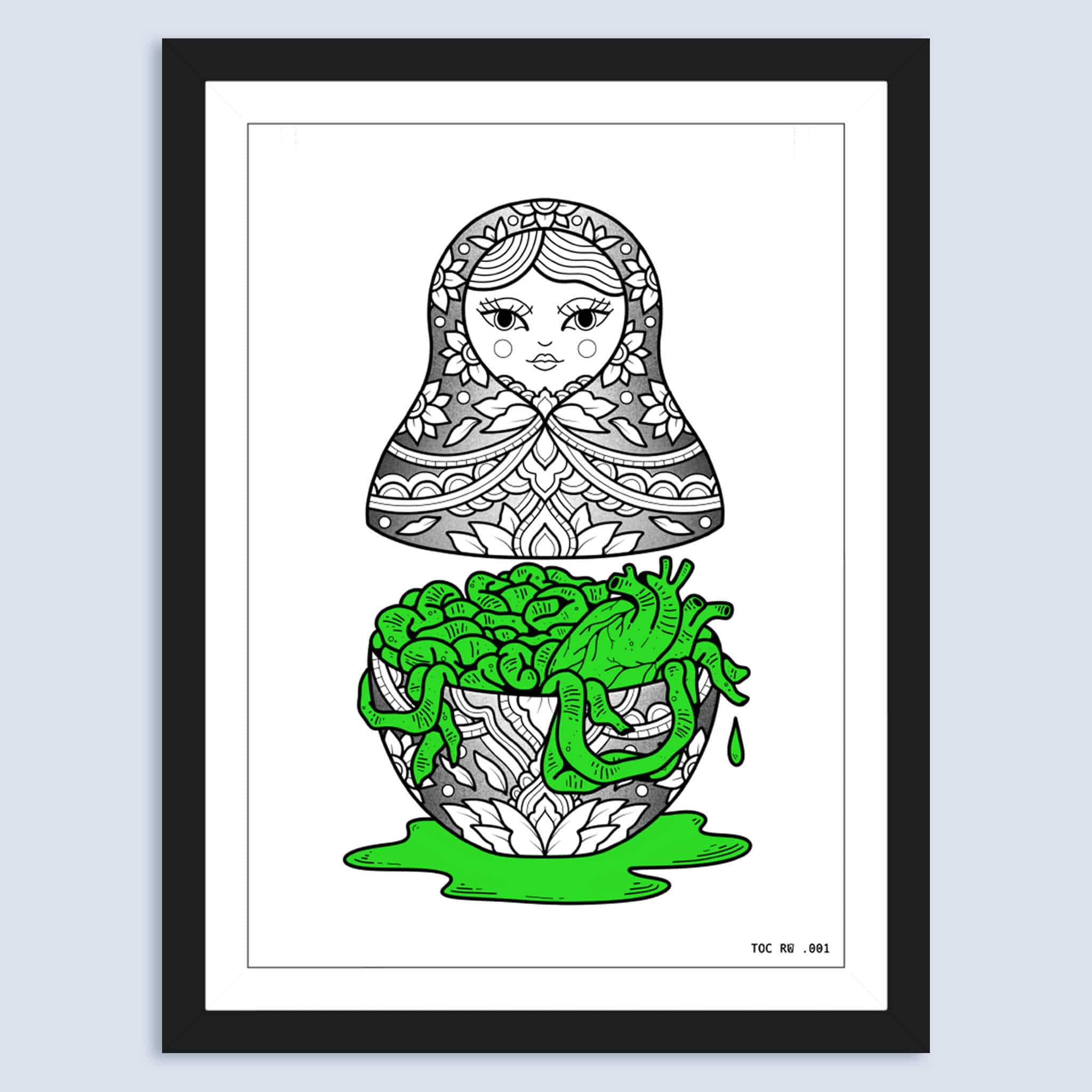 GUTS A4 ART PRINT Posters, Prints, & Visual Artwork TEN OF CLUBS