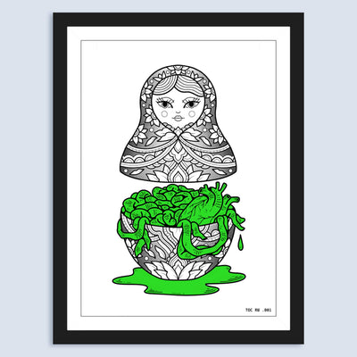 GUTS A4 ART PRINT Posters, Prints, & Visual Artwork TEN OF CLUBS
