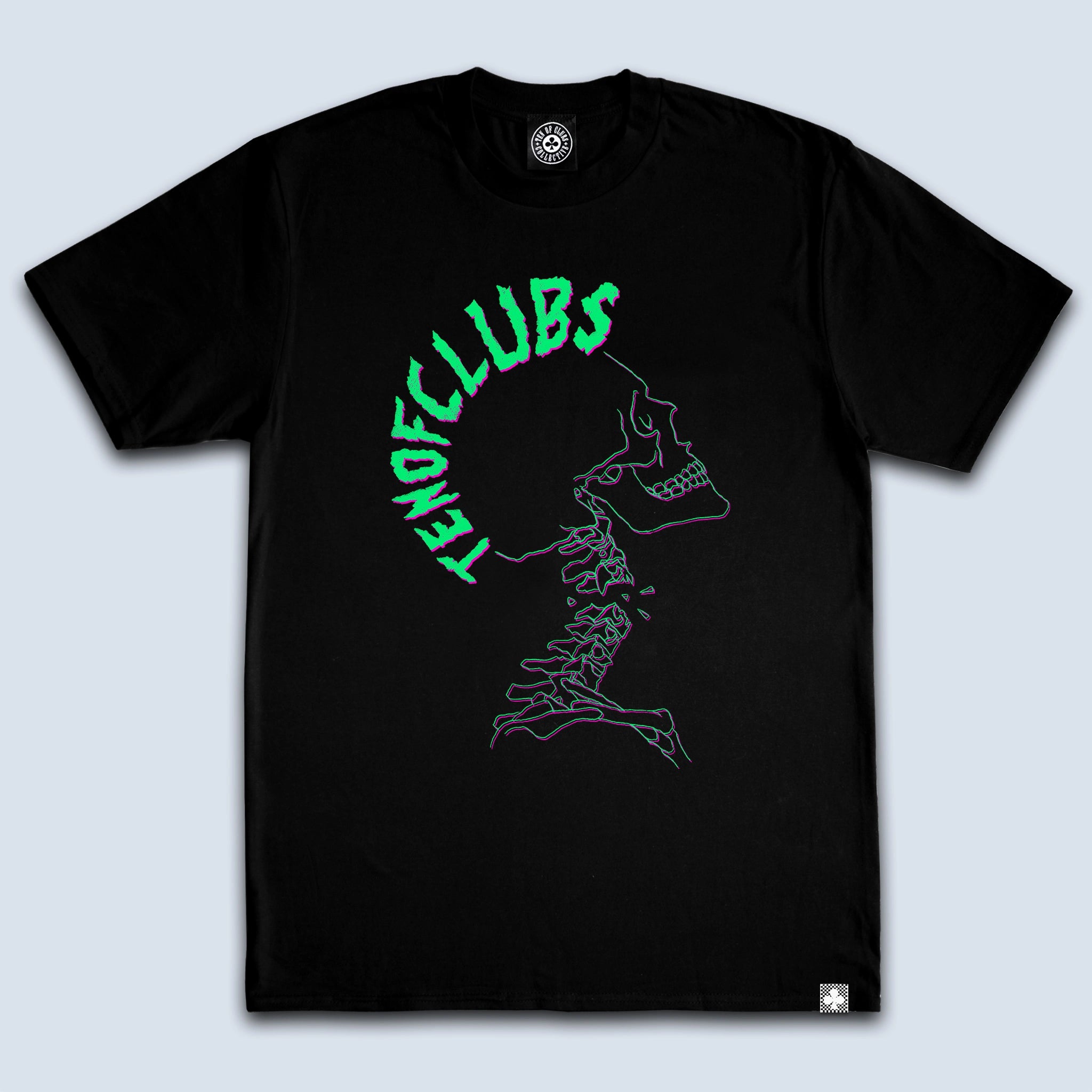 TEN OF CLUBS Neckbreaker Tee black alt graphic t-shirt chest print