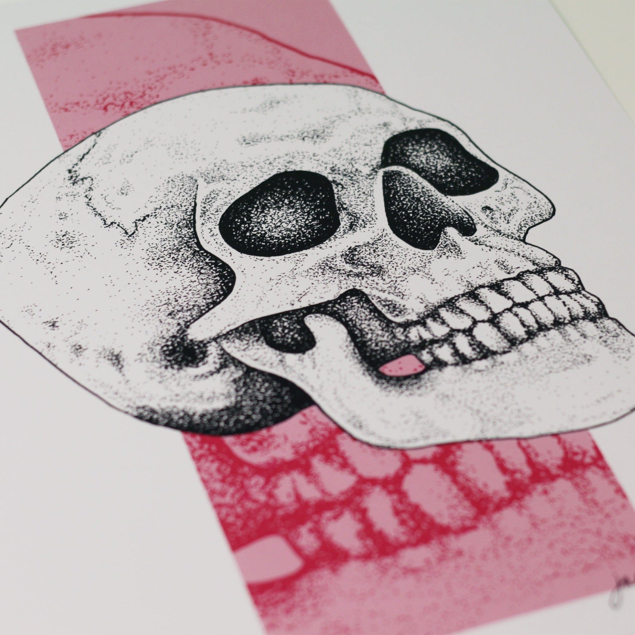 PASTEL SKULL ART PRINT Posters, Prints, & Visual Artwork TEN OF CLUBS