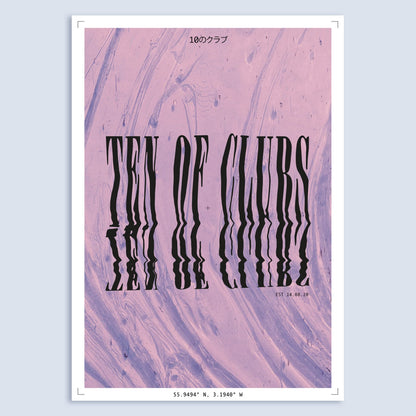 PINK OCEAN A2 ART PRINT Posters, Prints, & Visual Artwork TEN OF CLUBS