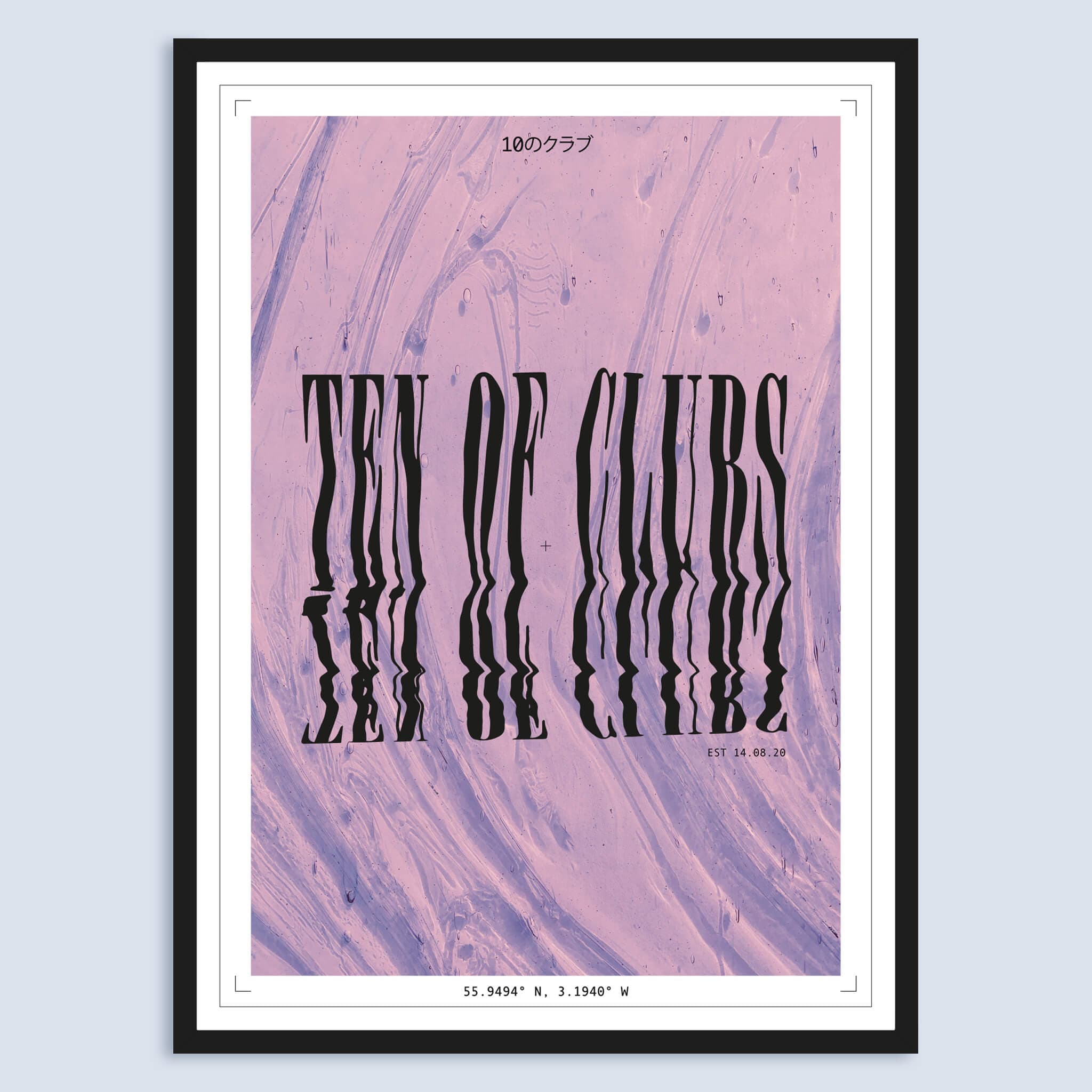 PINK OCEAN A2 ART PRINT Posters, Prints, & Visual Artwork TEN OF CLUBS