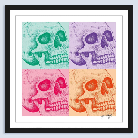 SKULL QUAD ART PRINT Posters, Prints, & Visual Artwork TEN OF CLUBS