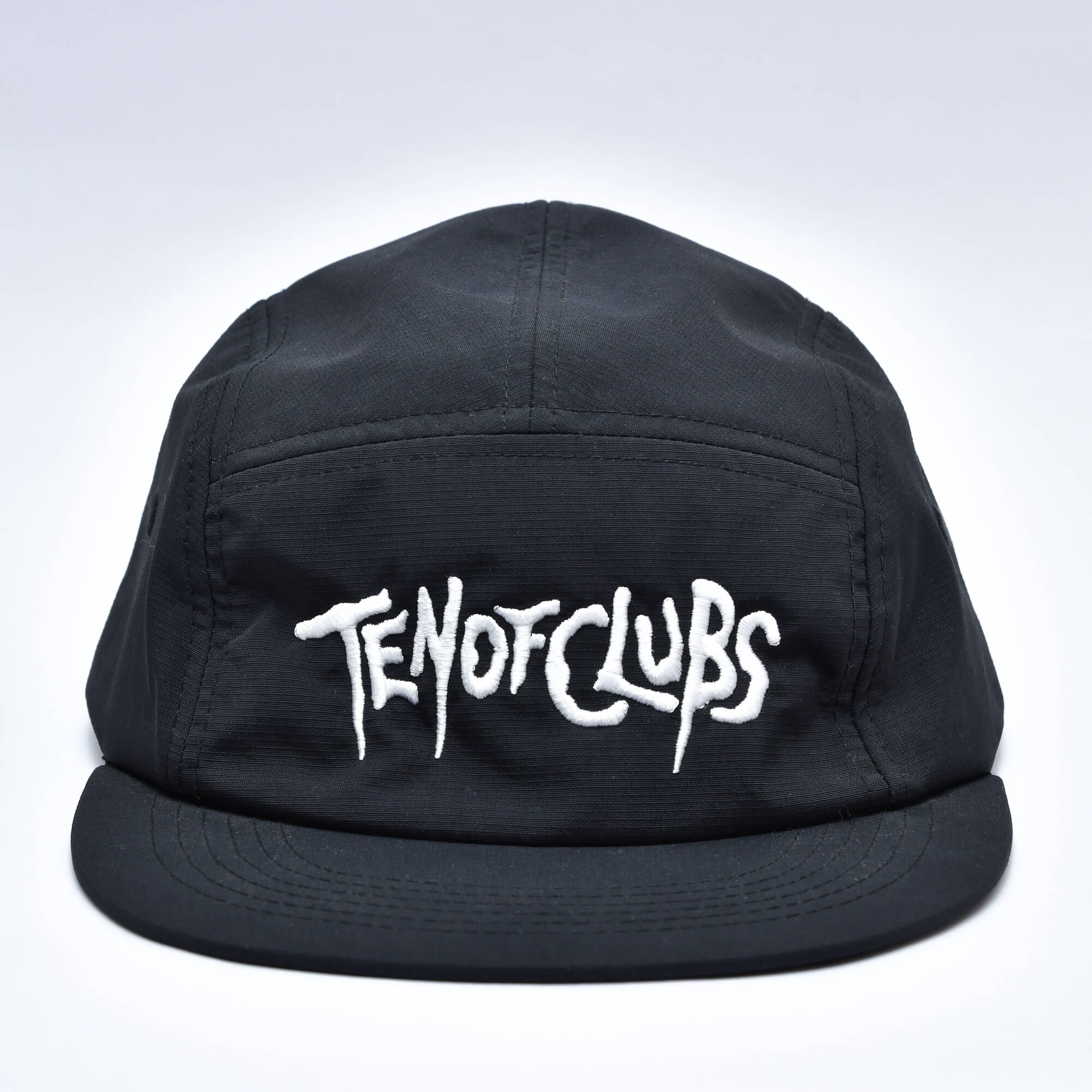 TEN OF CLUBS 5-Panel Cap in black with embroidered logo
